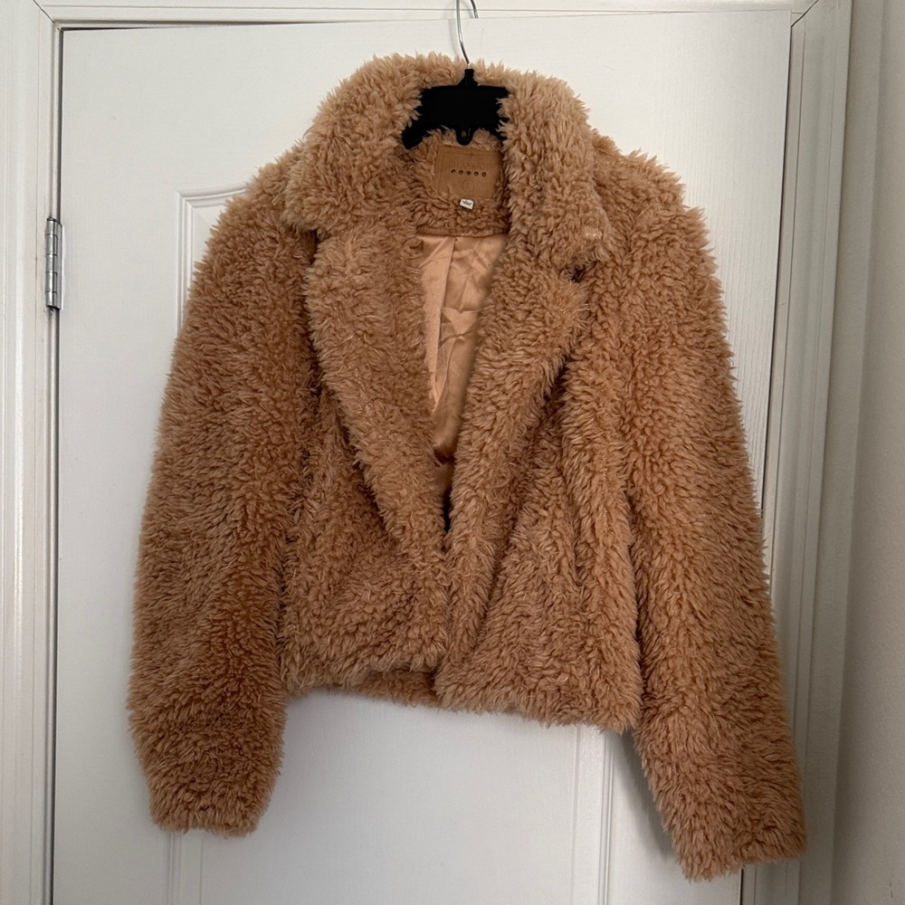 Blank NYC Tan Teddy Jacket